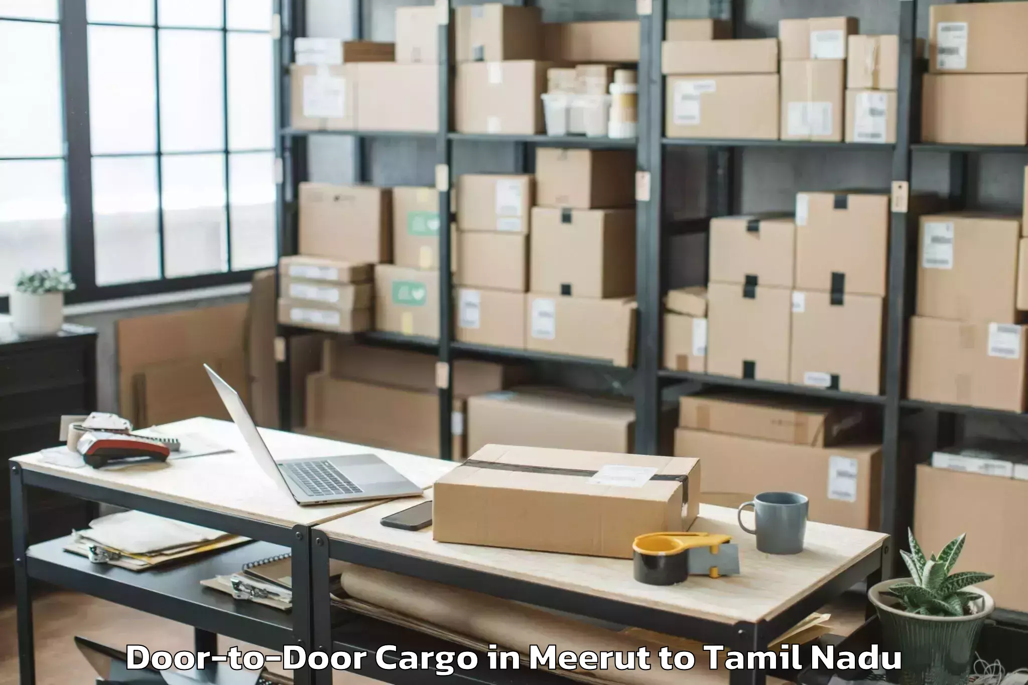 Top Meerut to Uthiramerur Door To Door Cargo Available